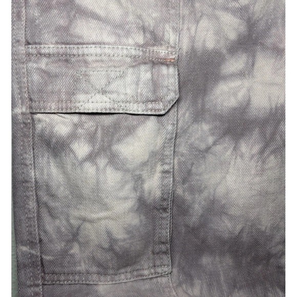 Free People We The Free Tie Dye Madison 29 Lavender Utility Jeans Cargo Pants - Picture 5 of 11